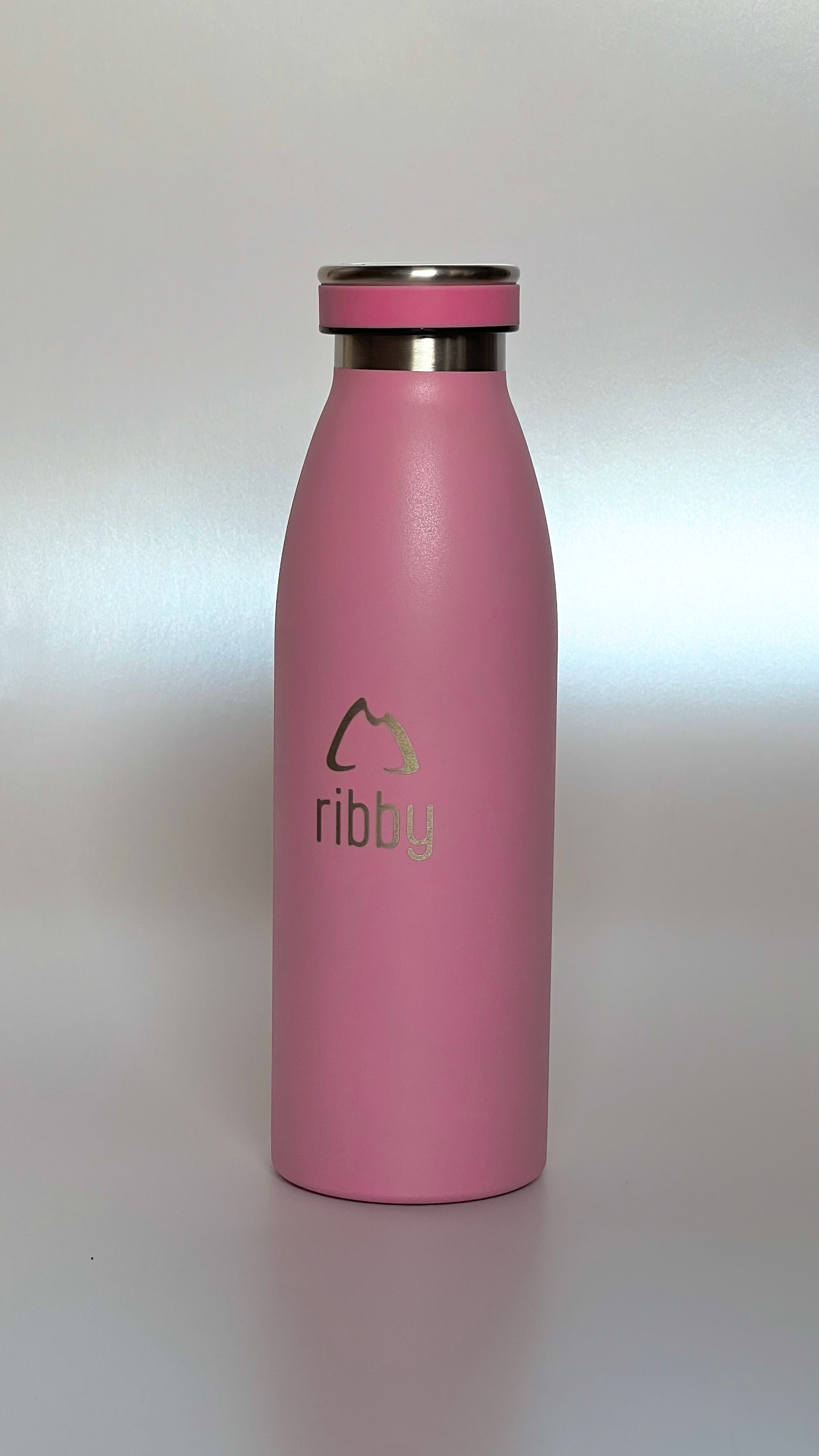 Ribby 500ml Standard Mouth Stainless Steel Bottle - Pink