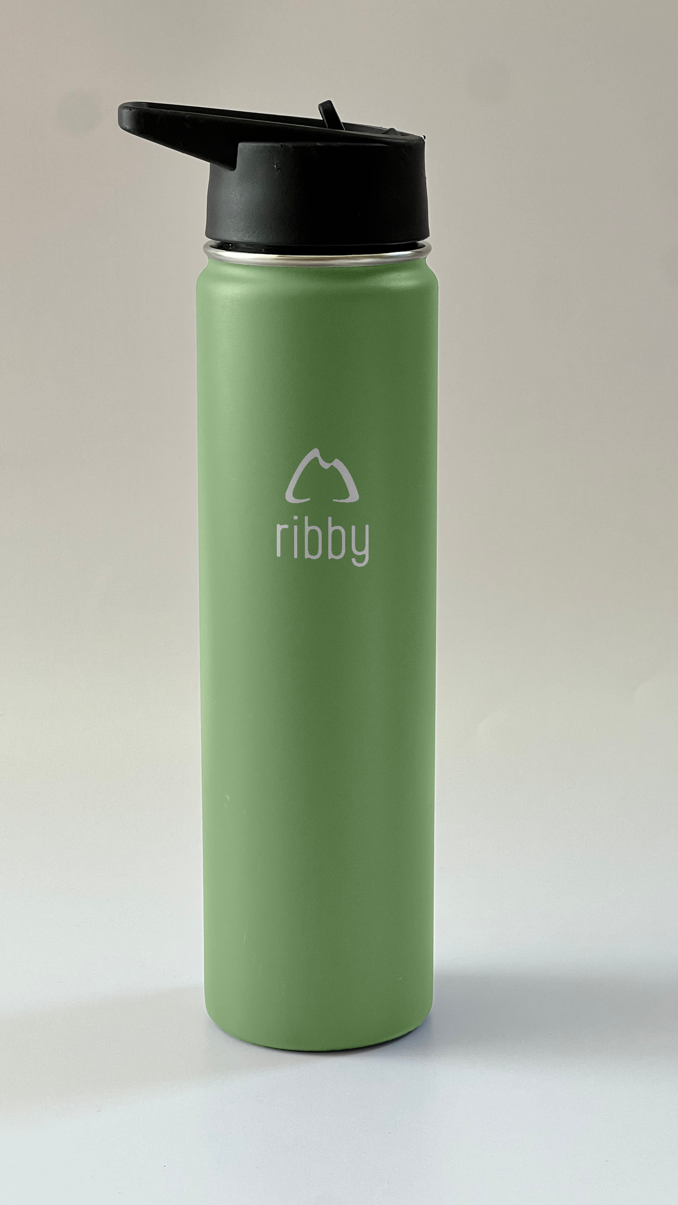 Ribby 710 ml Wide Mouth Bottle with Straw Lid-Mint