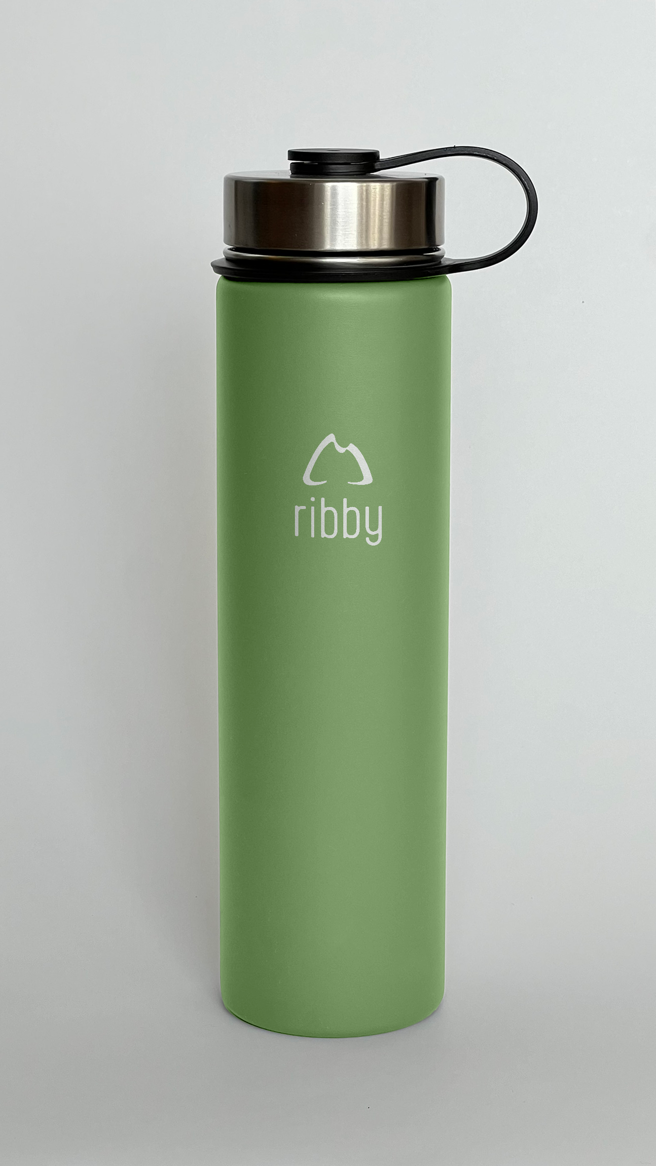 Ribby 710 ml Wide Mouth Bottle with Straw Lid-Mint