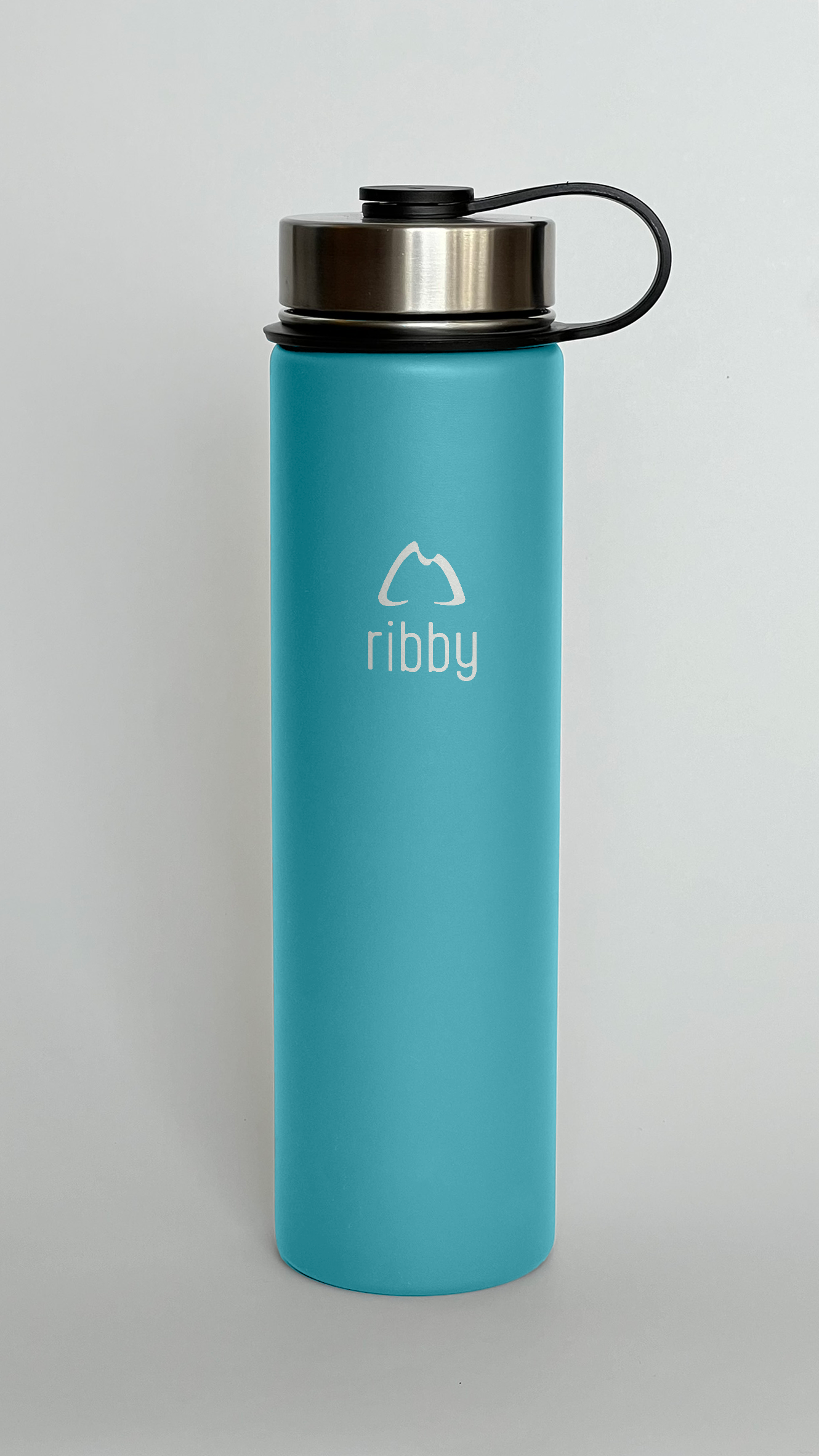 Ribby 710 ml Wide Mouth Bottle with Straw Lid-Sea Blue